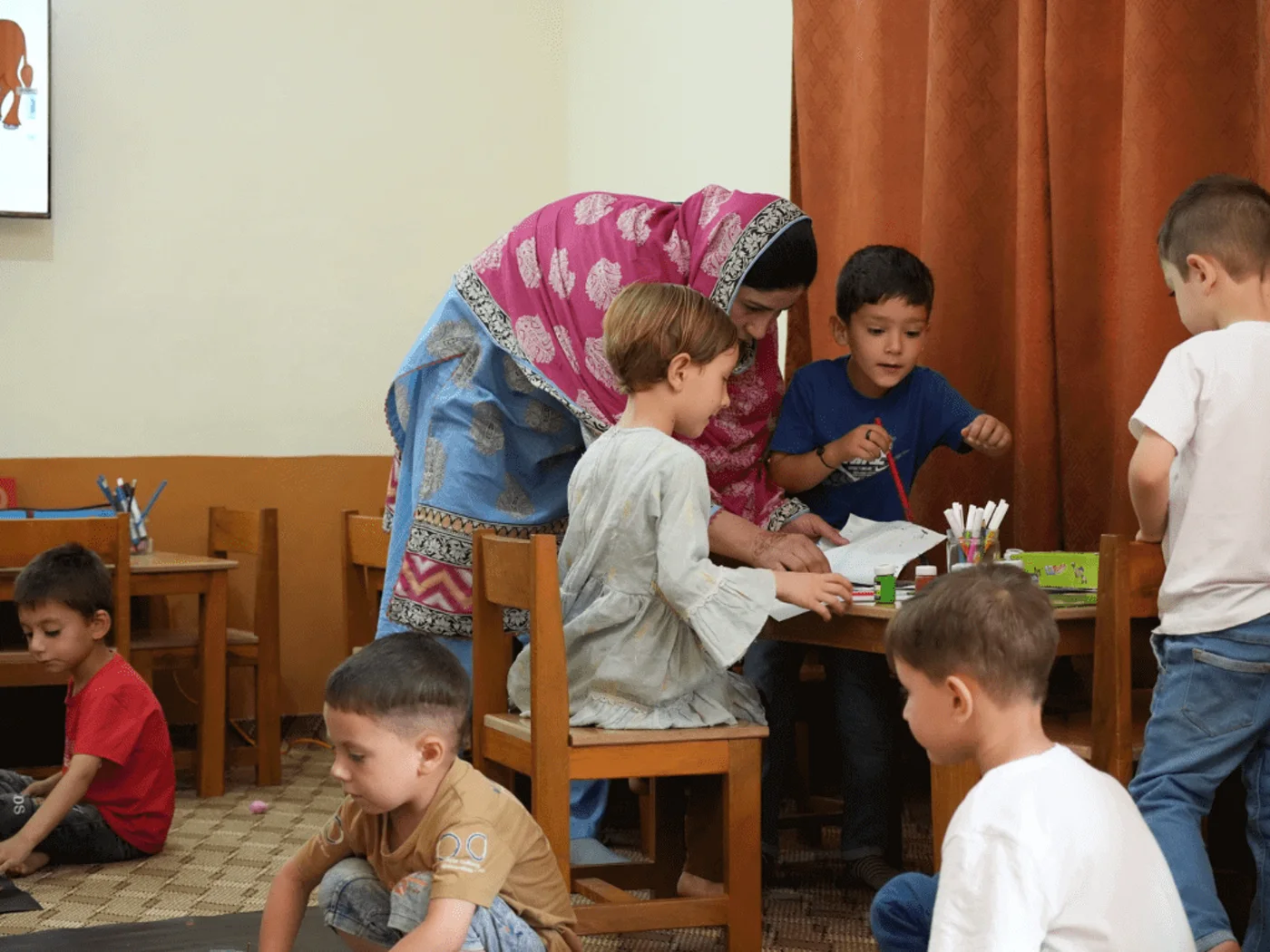 Children at an Early Childhood Learning Center in Chitral