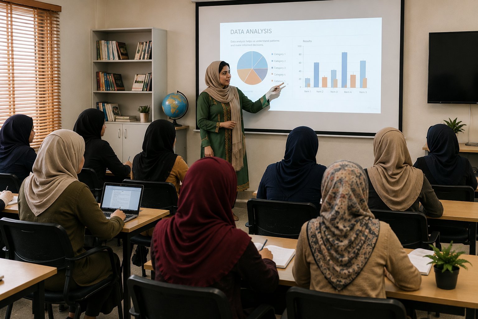 Herzing College virtual technology training data analysis session